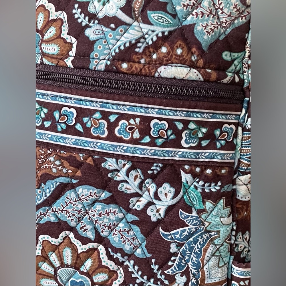 Retired Vera Bradley Quilted Backpack Java Blue P… - image 5
